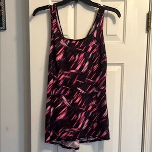 PINK Victoria's Secret Abstract Pink and Black Tank Top